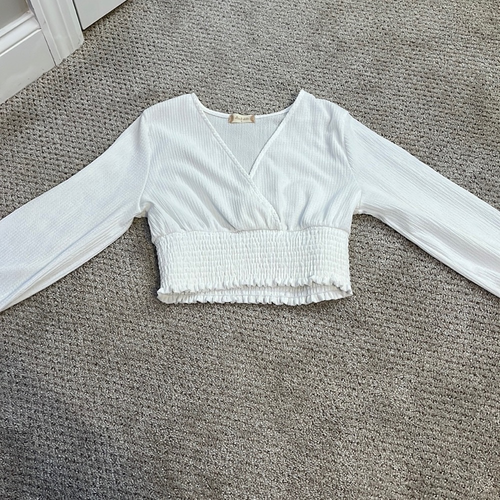 Long sleeve Cropped shirt- Altard State